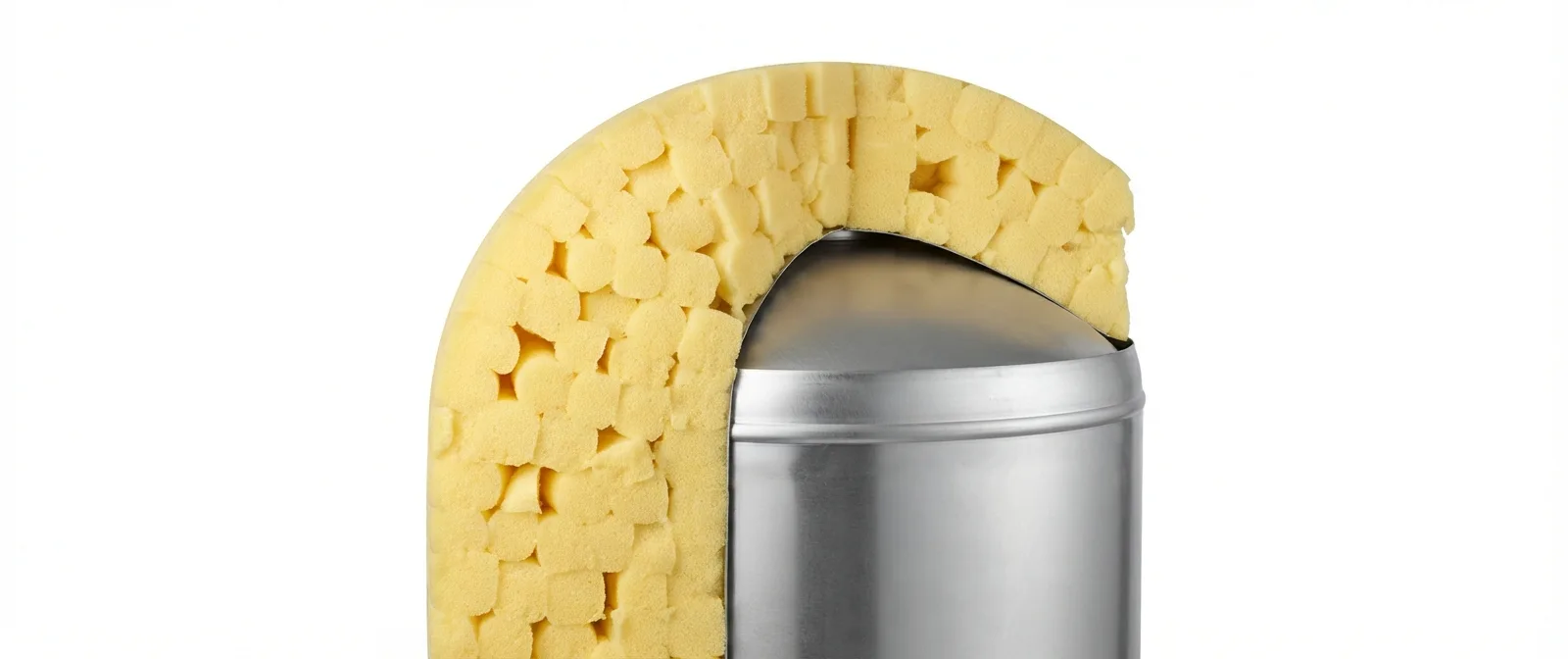 Insulation, retention and fire-screening materials for an RV water heater chamber