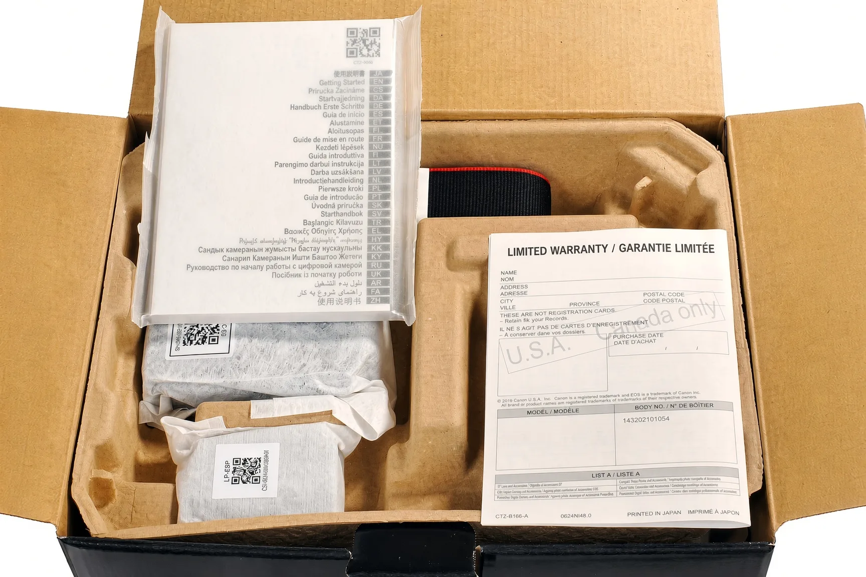 Multi-language manuals and spec sheets packed for the receiving market