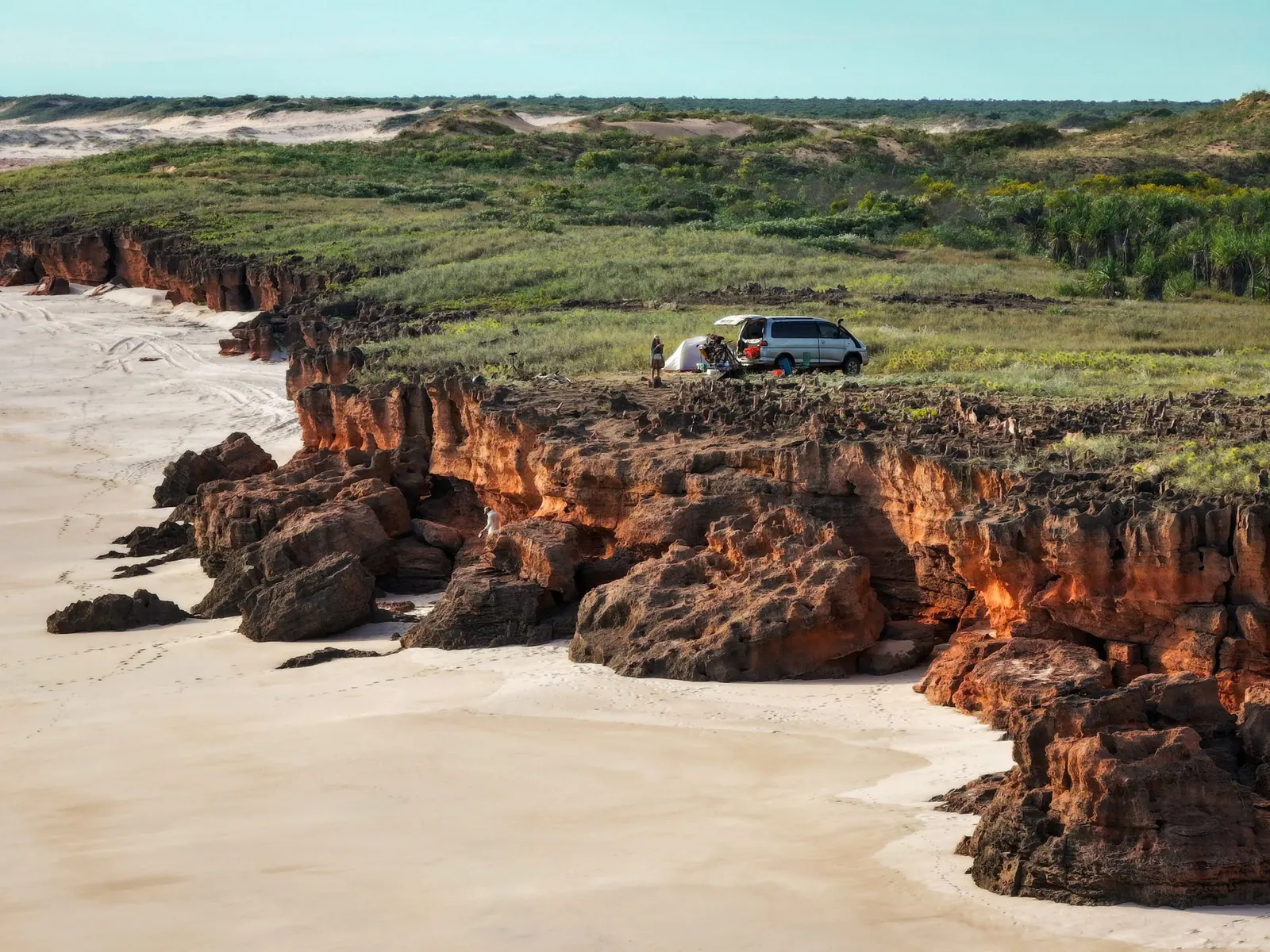 Outback landscape at dusk